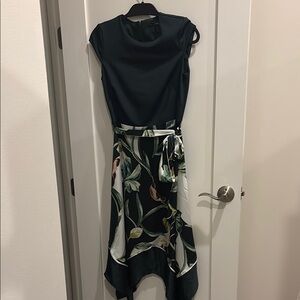 Elegant Black and Floral Dress